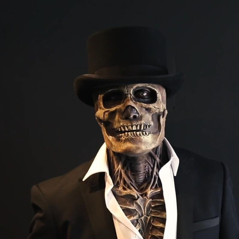 Led Purge Mask Halloween - Topeng kepala penuh otak berdarah menakutkan