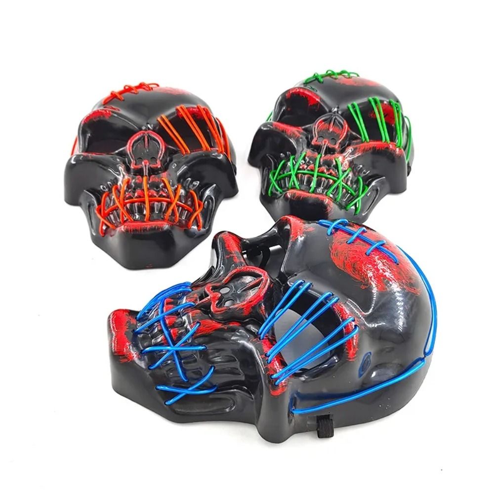 Topeng Tengkorak Halloween Got - Led Purge Mask Halloween ulasan dan harga