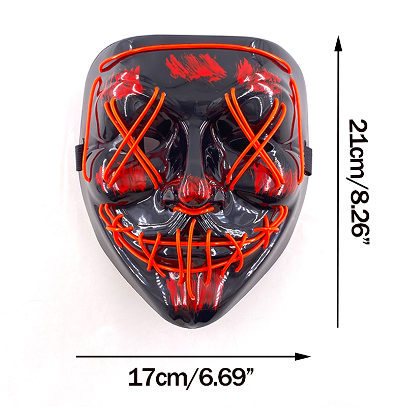LED Neon nirkabel Masker pembe - Led Purge Mask Halloween ulasan dan harga