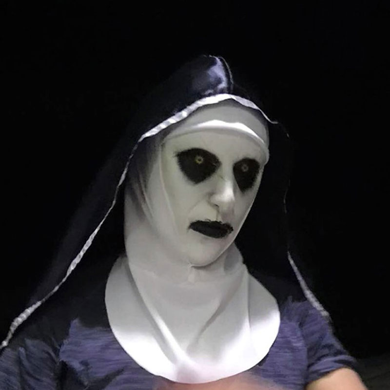1 Buah Topeng Lateks Biarawati - Led Purge Mask Halloween ulasan dan harga