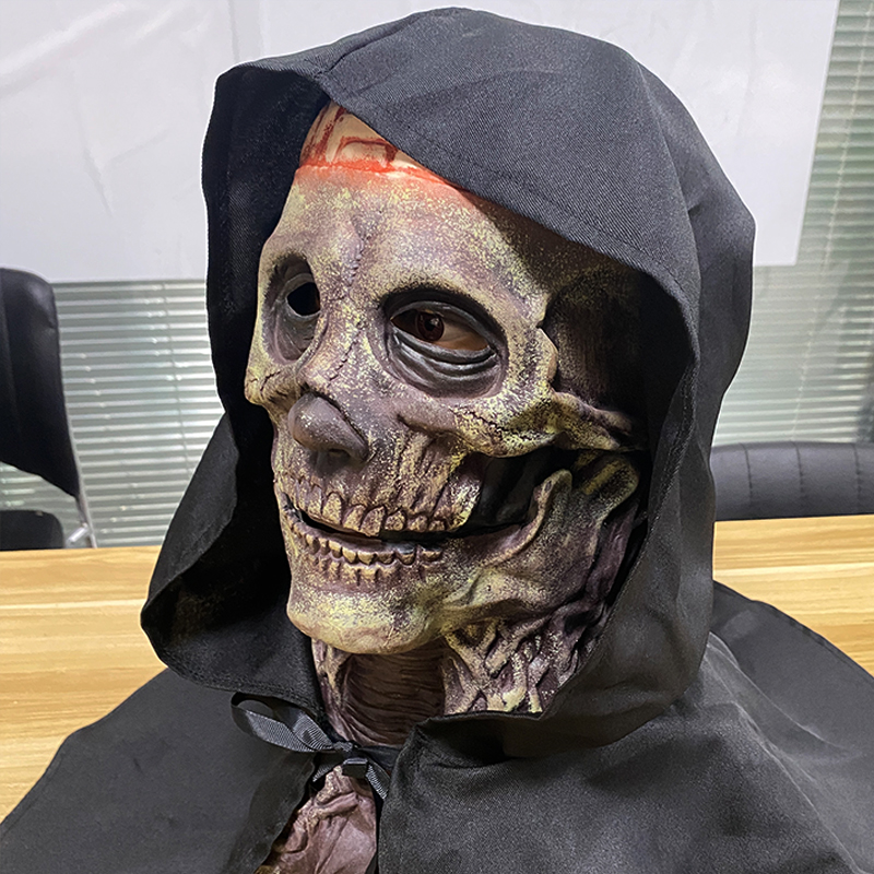 Topeng kepala penuh otak berda - Led Purge Mask Halloween ulasan dan harga