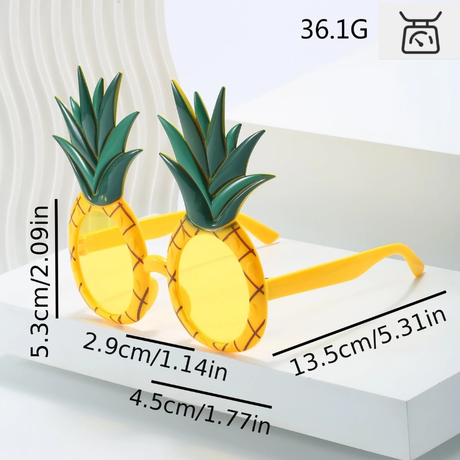 1-24 Buah Kacamata Buah Nanas  - Glow In The Dark Party Glasses ulasan dan harga