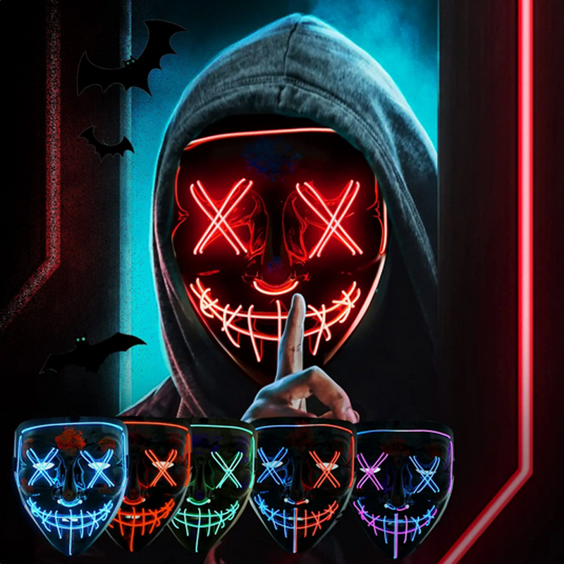 Topeng Vendetta Halloween Meny - Led Purge Mask Halloween ulasan dan harga