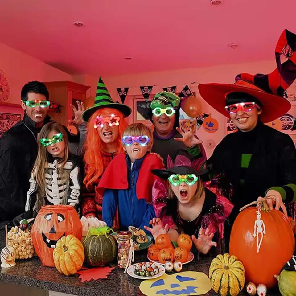 10/20/30/40/50 Buah Kacamata L - Glow In The Dark Party Glasses ulasan dan harga