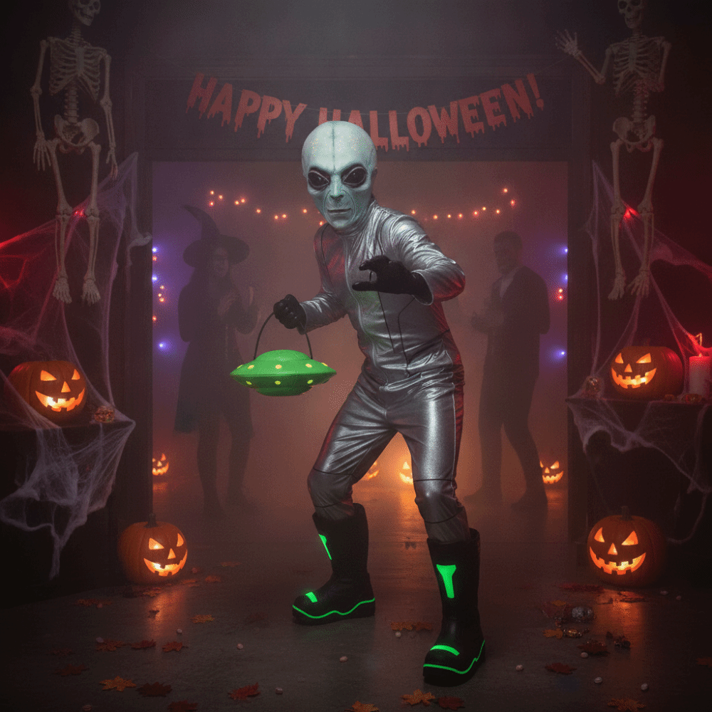 Topeng Alien Bahan Lateks, Top - Latex Alien Mask Realistic ulasan dan harga