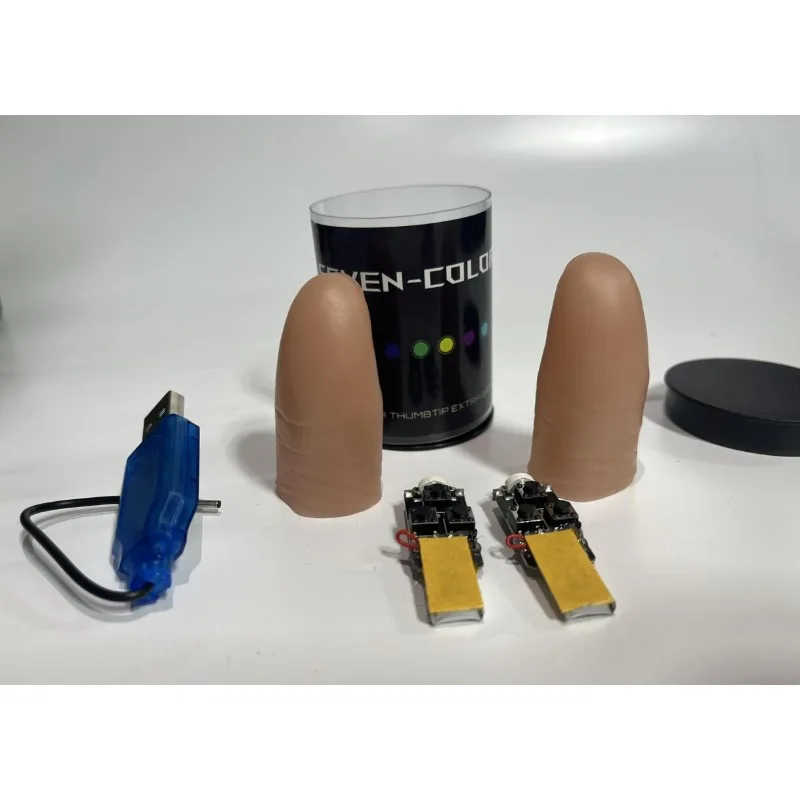 Lampu LED tujuh warna ujung je - Thumb Tip Magic Trick Set ulasan dan harga