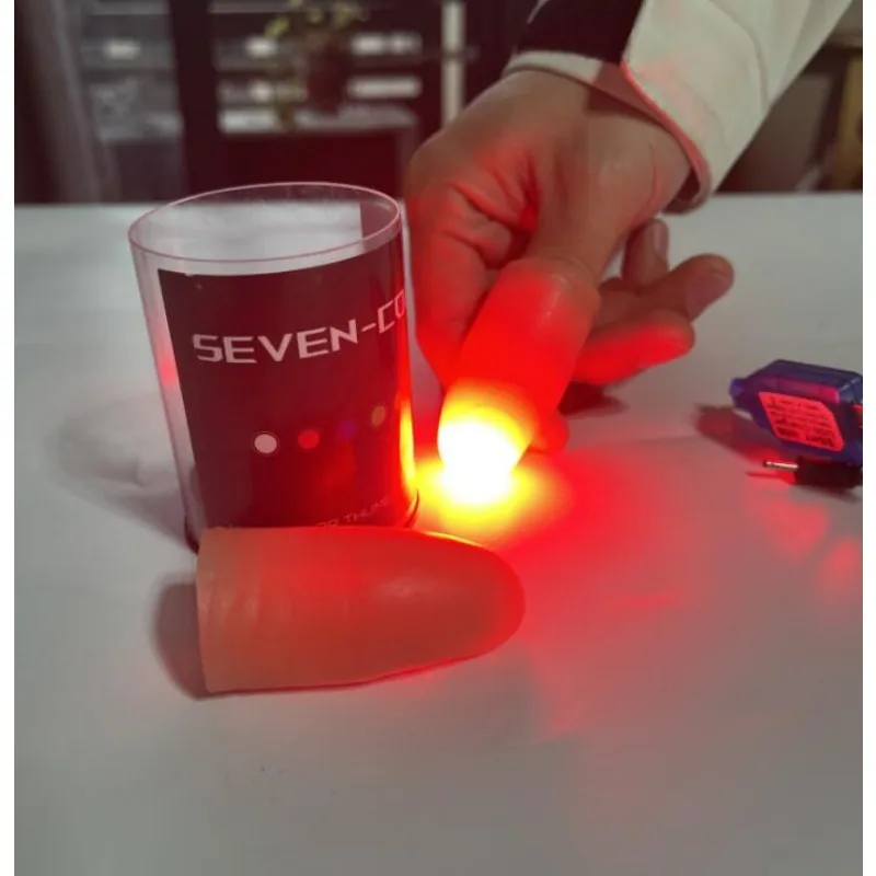 Lampu LED tujuh warna ujung je - Thumb Tip Magic Trick Set ulasan dan harga