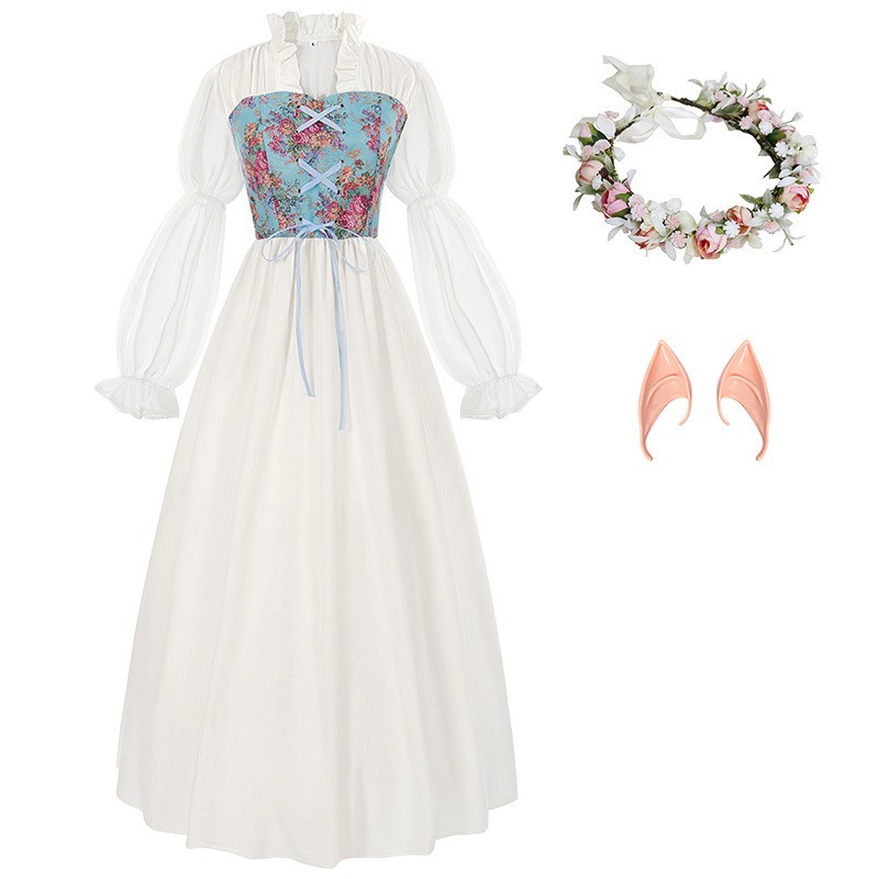 Gaun Korset Bergaya Renaisans  - Medieval Renaissance Dress Women ulasan dan harga