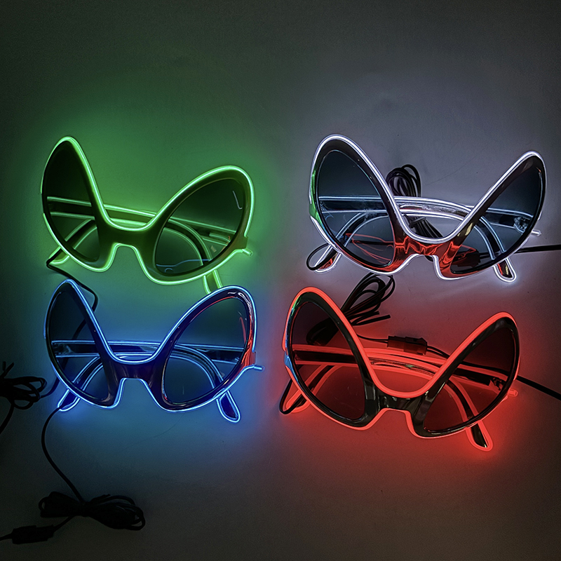 Kacamata Alien LED Menyala Ker - Glow In The Dark Party Glasses ulasan dan harga