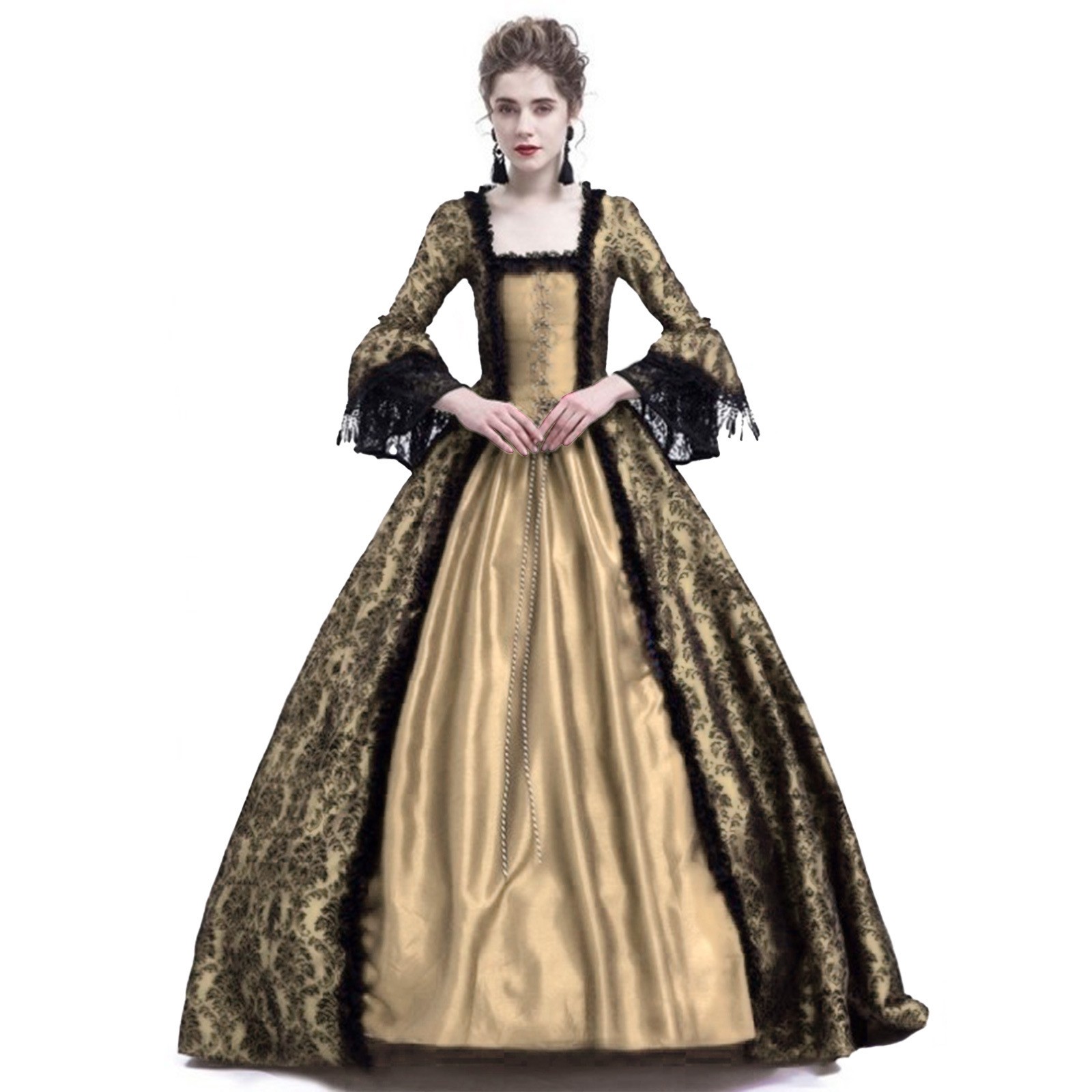 Kostum Halloween Cosplay Palac - Medieval Renaissance Dress Women ulasan dan harga